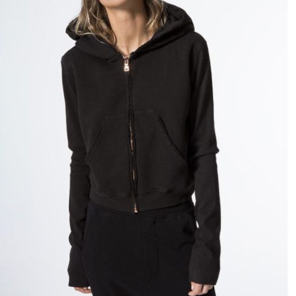 Frank Eileen Jacket Womens M Black Zip Up Tee Lab Hoodie